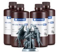 ANYCUBIC ABS-Like Resin Pro 2 - High Precision Resin with Enhanced Strength, Minimal Shrinkage, Compatible with All 3D Printers (Grey, 4kg)