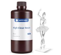 ANYCUBIC High Clear 3D Printer Resin, Resist Yellowing, Highly Transparent, Tough and Resilient, Compatible with All LCD Resin 3D Printer(1000g, High Clear)