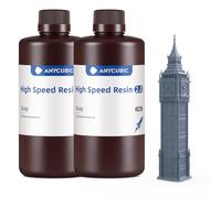 ANYCUBIC High Speed 2.0 3D Printer Resin, High-Activity, Low-Viscosity and High Liquidity 3D Resin, 170mm/h Ultra-high Speed Printing with Anycubic Photon Mono M7 Pro Resin Printer, Grey 2kg