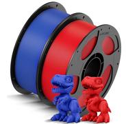ANYCUBIC High Speed 3D Printer Filament 1.75mm, Up to 10X Faster, Rapid PLA Filament with High Prints Quality, Accuracy +/- 0.02mm, Print with FDM 3D Printer,2 Pack 1KG Reusable Spool, Blue+Red