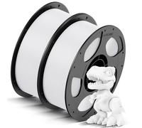 ANYCUBIC High Speed 3D Printer Filament 1.75mm, Up to 10X Faster, RFID Rapid PLA Filament with High Prints Quality, Accuracy +/- 0.02mm, Print with FDM 3D Printer,2 Pack 1KG Reusable Spool, White*2