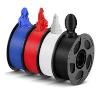 ANYCUBIC High Speed 3D Printer Filament 1.75mm, Up to 10X Faster with 3D Printer, Rapid PLA Filament with High Prints Quality, Accuracy +/- 0.02mm,4 Pack 1KG Reusable Spool, Black+White+ Blue+Red