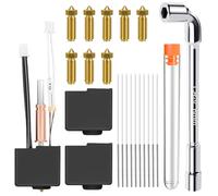 ANYCUBIC Kobra 3 Hotend for Kobra 3 and Kobra 3 Combo, 22pcs 3D Printing Extruder Hotend Kit,Including 0.4mm Brass Nozzles,Heating Block,Silicone Case,Nozzle Cleaning Pins,Wrenches(Black)