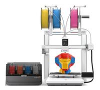 Anycubic Kobra X Combo Multi-Color 3D Printer with ACE 2 Pro, 4-Color Built-in & 19-Color Expandable, 260 × 260 × 260 mm, 600 mm/s High-Speed Printing, AI Detection, LeviQ 3.0