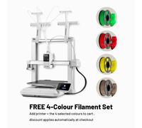 Anycubic Kobra X Multi-Color 3D Printer, 4-Color Built-in & 19-Color Expandable, 260 × 260 × 260 mm, Up to 600 mm/s High-Speed Printing, LeviQ 3.0 Auto-Leveling, AI Detection
