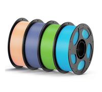 ANYCUBIC PLA 3D Printer Filament 1.75mm, 4KG Multicolor Combination | Intelligent Identification, Dimensional Accuracy +/- 0.02mm, Peach Pink+Interstellar Violet+Spring Leaf+Tropical Turquoise