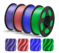 ANYCUBIC PL 3D Printer Filament 1.75mm, 4KG Pink&Purple&Blue&Green