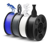 ANYCUBIC PLA+ 3D Printer Filament 1.75mm, High Toughness 3D Printing Filament, Dimensional Accuracy +/- 0.02mm,Print with Most FDM 3D Printers,RFID Sync,4 Pack 1KG Reusable Spool,Black+White+Grey+Blue