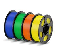 ANYCUBIC PL 3D Printer Filament 1.75mm, High Toughness 3D Printing Filament, Dimensional Accuracy +/- 0.02mm, Print with Most FDM 3D Printers, 4 Pack 1KG Reusable Spool, Blue&Green&Orange&Yellow
