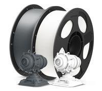 ANYCUBIC PLA+ 3D Printer Filament 1.75mm, High Toughness 3D Printing Filament, Dimensional Accuracy +/- 0.02mm, Print with Most FDM 3D Printers, RFID Sync, 2 Pack 1KG Reusable Spool,Grey+White