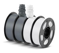 ANYCUBIC PLA Filament 1.75mm, 3D Printer Filament, Intelligent Identification, Dimensional Accuracy +/- 0.02mm, 4 Pack 1KG Reusable Spool, Gray*2+White*2