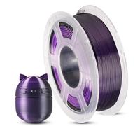 ANYCUBIC Silk PLA Filament 1.75mm 1KG, Shiny Silk Gradient Dual-Color PLA Filament, Multicolor Material for 3D Printer, Dimensional Accuracy +/- 0.03 mm, Dimensional Accuracy +/- 0.03 mm-Black Purple