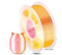 ANYCUBIC Silk PLA Filament 1.75mm 1KG, Shiny Silk Gradient Dual-Color PLA Filament, Multicolor Material for 3D Printer, Dimensional Accuracy +/- 0.03 mm, Dimensional Accuracy +/- 0.03 mm-Pink Gold