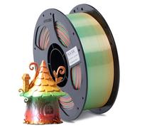 ANYCUBIC Silk PLA Filament 1.75mm, 3D Printer Filament, Multicolor Material for 3D Printer,Dimensional Accuracy +/- 0.02mm, 1KG Spool, Rainbow