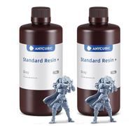 ANYCUBIC Upgraded Standard 3D Printer Resin, Low Odor, High Precision & Rapid Photopolymer 3D Resin for 8K/14K LCD/DLP/SLA 3D Printing(Grey,2kg)