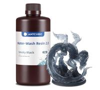 ANYCUBIC Water Washable 3D Printer Resin 2.0 with Easy Post-Processing, High Precision and High Resilience, Low Odor and Anti-Yellowing 3D Resin for LCD/DLP Printers(Smoky Black,1kg)
