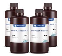 ANYCUBIC Water Washable 3D Printer Resin 2.0 with Easy Post-Processing, High Precision and High Resilience, Low Odor and Anti-Yellowing 3D Resin for LCD/DLP Printers(Black, 4kg)
