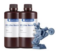 ANYCUBIC Water Washable ABS-Like 3D Printer Resin, High Toughness and Durability, High Precision and Easy to Post-Process, Low Odor, Wide Compatibility for All LCD Resin 3D Printers(Grey V2, 2kg)