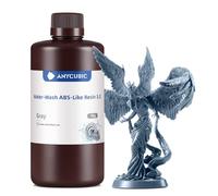 ANYCUBIC Water-washable ABS-Like Resin 3.0, Fast Curing 3D Printer Resin with High Toughness and Resistance, High Precision and Low Odor, Easy to Post-process, 1kg Grey