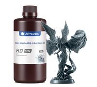 ANYCUBIC Water-washable ABS-Like Resin 3.0, Fast Curing 3D Printer Resin with High Toughness and Resistance, High Precision and Low Odor, Easy to Post-process, 1kg HG Grey