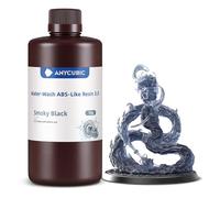 ANYCUBIC Water Washable ABS-Like Resin 3.0, High Toughness and Resilience, High Precision and Easy to Post-Process, Low Odor, Wide Compatibility for All LCD 3D Printers, 1kg Smoky Black