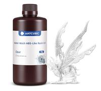 ANYCUBIC Water Washable ABS-Like Resin 3.0, High Toughness and Resilience, High Precision and Easy to Post-Process, Low Odor, Wide Compatibility for All LCD 3D Printers, 1kg Clear
