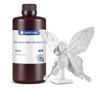 ANYCUBIC Water Washable ABS-Like Resin 3.0, High Toughness and Resilience, High Precision and Easy to Post-Process, Low Odor, Wide Compatibility for All LCD 3D Printers, 1kg White