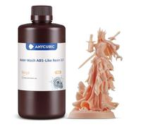 ANYCUBIC Water Washable ABS-Like Resin 3.0, High Toughness and Resilience, High Precision and Easy to Post-Process, Low Odor, Wide Compatibility for All LCD 3D Printers, 1kg Beige
