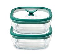 Anyday 2 Pack 2.5 Cup Glass Lunch Containers (Kale)