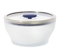 Anyday Cookware Plastic-Free Microwave Dish, 2-Piece Medium Deep Glass Storage Container with Lid for Steaming, Roasting, Serving & Storing Food, 6.3" x 3.4", Blueberry
