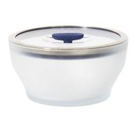 Anyday Cookware Plastic-Free Microwave Dish, 2-Piece Medium Deep Glass Storage Container with Lid for Steaming, Roasting, Serving & Storing Food, 6.3" x 3.4", Blueberry