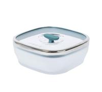 Anyday 5.5-Cup Square Glass Food Storage with Glass Lid | Plastic-Free Meal Prep & Microwave Cookware | Stackable Airtight Storage Container with Vented Lid for Microwave-Safe Reheating