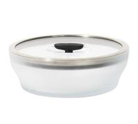 Anyday 7-Cup Microwave Cookware and Glass Container with Glass Lid, Plastic-Free Shallow Food Storage | Stackable Airtight Steamer with Vented Lid for Microwave-Safe Reheating & Steaming Vegetables