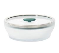 Anyday Cookware Plastic-Free Microwave Dish, 2-Piece Large Shallow Glass Storage Container with Lid for Steaming, Roasting, Serving & Storing Food, 8.7" x 3", Kale