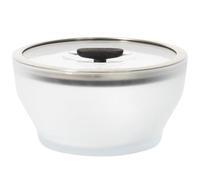 Anyday Cookware Plastic-Free Microwave Dish, 2-Piece Medium Deep Glass Storage Container with Lid for Steaming, Roasting, Serving & Storing Food, 6.3" x 3.4", Black Sesame