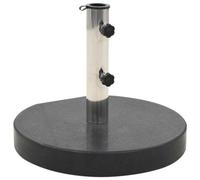 vidaXL Parasol Base Granite 30Kg Round Black, Black