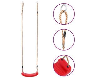Anydaydirect Swing Seat For Children Red Outdoor Toy