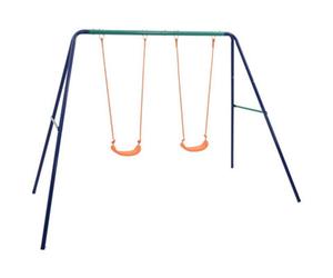 Anydaydirect Swing Set With 2 Seats Steel Outdoor Toy