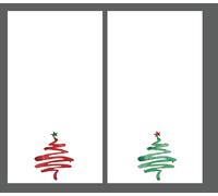 AnyDesign 100 Pcs Christmas Guest Napkins Xmas Tree Disposable Napkins Red Green Watercolor Pine Tree Dinner Hand Paper Towel Napkin for Bathroom Winter Holiday Party Table Supplies