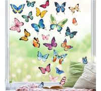 AnyDesign 9 Sheets Spring Vintage Butterfly Window Clings Summer Vintage Colorful Butterfly Reusable Window Decals for Home School Party Decor Supplies