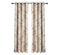 Anydrape 400cm Curtain Beige Flower Design Modern Luxury Retro Style Texture for Living Room Bedroom Dining Fashion Decor - Hooks