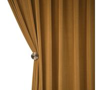 Anydrape 400cm Mustard High Quality Modern Velvet Blackout Curtains for Living Room Bedroom Dining Luxury Window Drape - Hooks