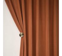 Anydrape Curtains Orange Velvet Blackout Window Drape 500cm - Pencil Pleat