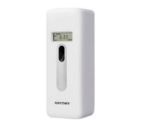 anydry Automatic LCD Air Freshener Dispenser Wall Mount or Free Standing, Programmable Spray for Bathroom Home Office Hotel Commercial Use, Compatible with Glade Refills, White