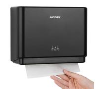 anydry Paper Towel Holder, ABS Commercial Hand Tower Dispenser, Wall Mounted, C-Fold, Black