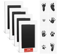 Anyfirst Baby Footprint Kit & Handprint Kit Inkless, Dog Paw Print Kit With 4 Ink Pad and 8 Imprint Cards For Baby Boy Presents Newborn