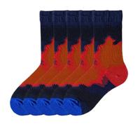 Anyfootwear 5 Pairs Size 5-9 Fashion Long Sock Cartoon Personalized Creative Nature Blue Human Abstract Art For Men Woman Foot Cold Winter Warm