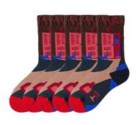 Anyfootwear 5 Pairs Size 5-9 Fashion Long Sock Cartoon Personalized Creative Nature Blue Human Abstract Art For Men Woman Foot Cold Winter Warm