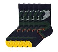 Anyfootwear 5 Pairs Size 5-9 Fashion Long Sock Cartoon Personalized Creative Nature Blue Human Abstract Art For Men Woman Foot Cold Winter Warm