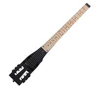 Anygig Electric Guitar Practice Portable Travel Guitar Maple Headless Solid Body Full Scale with Gigbag for Lightweight Design Gig Bag All Accessories Black